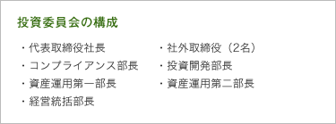 投資委員会の構成