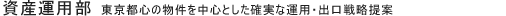 資産運用第三部 東京23区に特化した、レジデンシャルファンドの運用