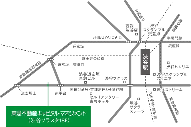 東急不動産キャピタル・マネジメント株式会社 アクセスマップ
